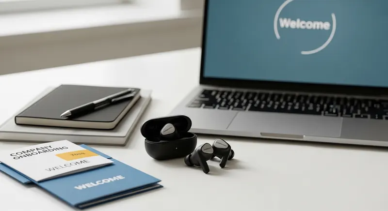 custom earbuds for employee onboarding - promotional merchandise