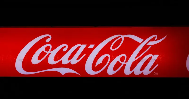 Coca-cola logo on a red background